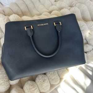 Michael Kors Black Leather Tote Bag